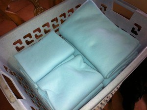 IKEA Fleece-Decken gevierteilt und gewaschen IKEA Fleece-Decken gevierteilt und gewaschen