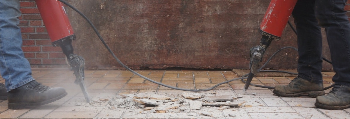 Handwerker mit Presslufthammer - Lärmtraining für Papageien & Sittiche WP